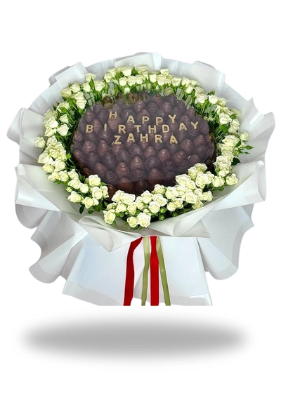 One Love Customized Bouquet of Roses and Chocolate